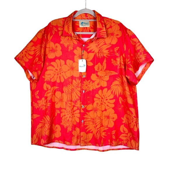 Royauria Other - NWT Royaura Hawaiian Orange Men's Shirt Size XXL